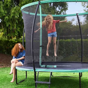 12ft Kijani Trampoline ya Nje - Vifaa vya Kuchezea vya Watoto