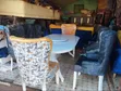 Seti ya Meza ya Kulia Chakula Nyeupe na Kijivu ya Viti 6 - 4