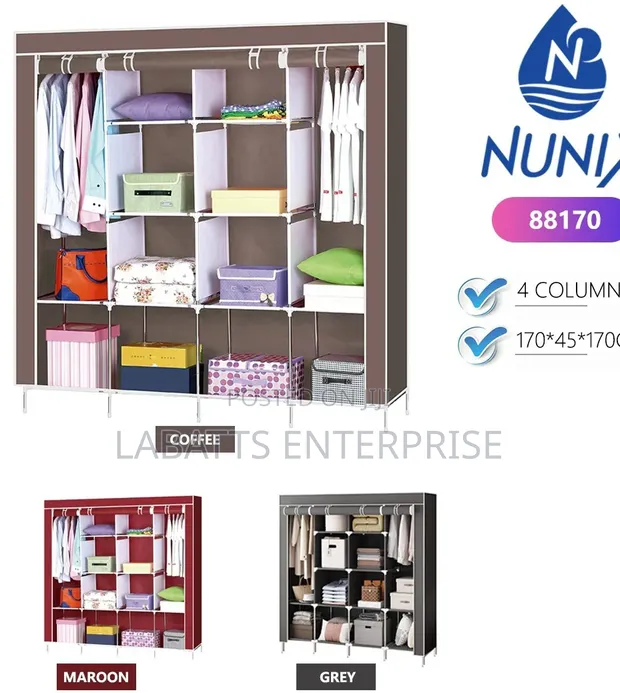 Wardrobe ya Metali ya Nguzo 4 Zinazobebeka - Mpya Kabisa - 1