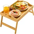 Bamboo Serving Tray - Tray ya Kula Kitandani Ubora wa Juu - 1