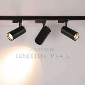 30W COB LED Track Light - Nyeupe/Nyeusi Aluminium