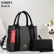 Women's Leather Handbag and Wallet Set - 2