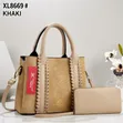 Women's Leather Handbag and Wallet Set - 3