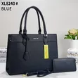 Women's Large Leather Laptop Tote Bag Set with Wallet - 2