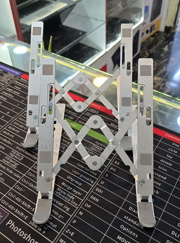 Aluminium Foldable Laptop Stand - Portable, Adjustable - 1