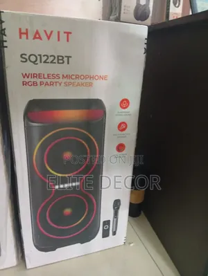 Havit SQ122BT 40W Spika ya Trolley ya Bluetooth Isiyo na Waya na Taa za RGB