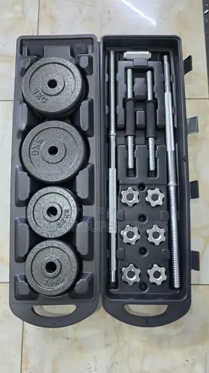 Seti ya Dumbbell 50kg na Barbell