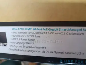 D-Link DGS-1210-52MP Switch ya PoE ya Bandari 52 Iliyoendeshwa