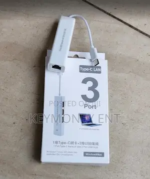 USB-C to LAN Adapter na USB 3 Ports