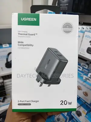 UGREEN 20W USB-C PD & USB-A Wall Charger - Black