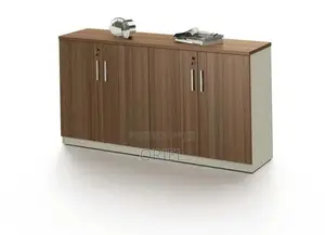 GE 4-Door Office Storage Credenza - Kahawia