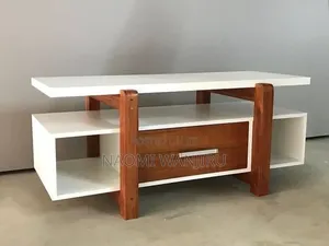 Wooden TV Stand with Cabinet and Drawer
