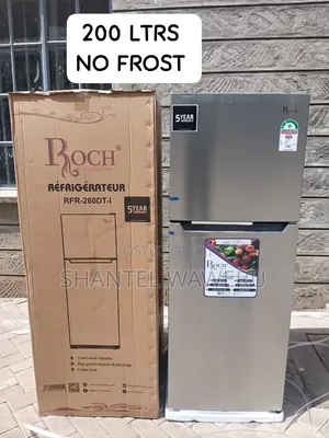Friji la Roch RFR-260-dt-b Lita 200 Milango Miwili Bila Barafu