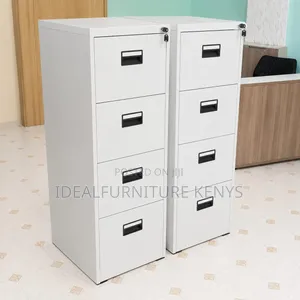 4-Drawer Steel Filing Cabinet with Lockable Top Drawer