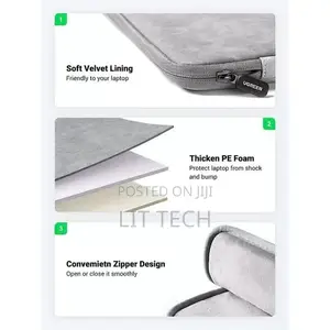 UGREEN LP187 Sleeve ya Laptop (inchi 13-13.9) - Kijivu