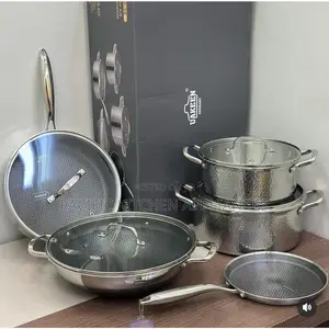 Uakeen 9-Piece Chuma cha Kupikia cha Stainless Steel