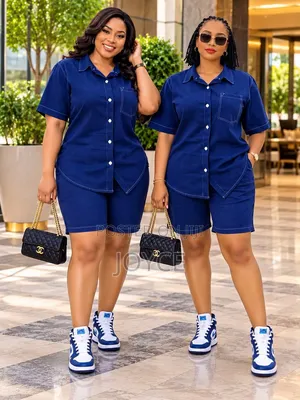Denim Short Set (L-2XL)