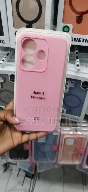 Pink Silicone Protective Case for Xiaomi Redmi 13