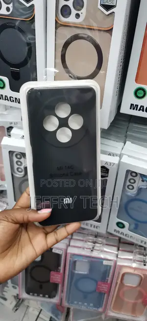 Kava Nyeusi ya Silicone ya Soft-Touch kwa Xiaomi Redmi 14C