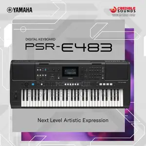 Yamaha PSR-E483 Kinanda cha Kieletroniki cha Kifunguo 61 chenye Hisia ya Kugusa