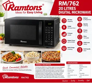 Ramtons RM/762 Microwave ya Digital ya 20L