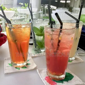 6pcs Vikombe vya Juisi Visivyovunjika, 300ml vya Juisi Vinavyoweza Kupangiliwa