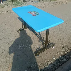 Restaurant Marble Table, 4x2, Sky Blue