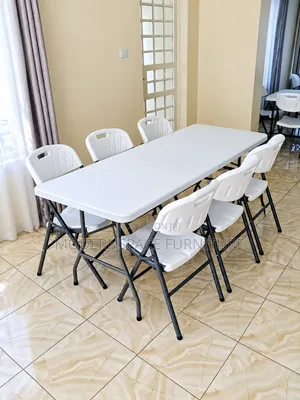 Portable Folding Dining & Event Table and Chairs Set