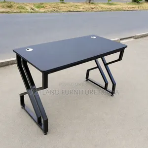 Modern Black Z-Frame Office Desk