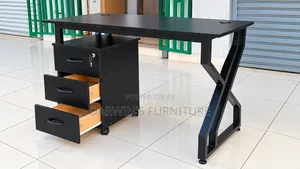 Boss Office Products Metallic Study Table with Drawers
