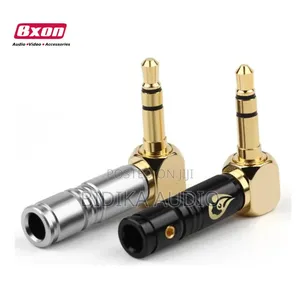 90 Degree Gold Plated Copper Mini 3.5mm Adapter