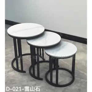 Durable 3-in-1 Executive Marble Nesting Coffee Table