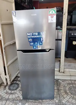 Mika 2-Door Fridge, 197L, No Frost, Inox Line Brush