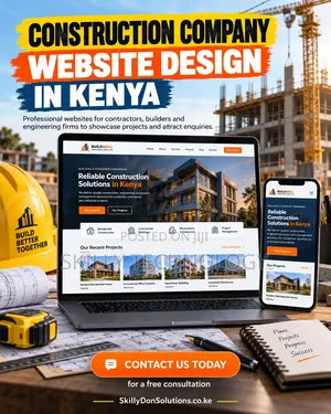 Ubunifu wa Tovuti za Kampuni za Ujenzi Kenya