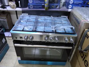 Haier 90x60cm 5-Burner Gas Cooker with Wok Burner & Full Oven