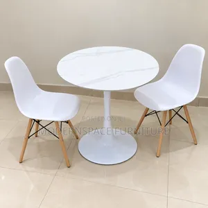Seti ya Meza ya Kula Nyeupe ya Viti 2