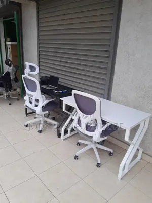 Boss Office Products Study Desk and White Chair