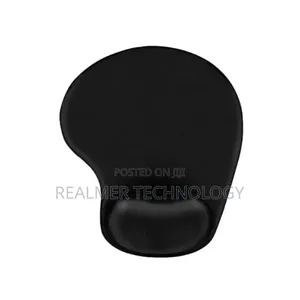 Ergonomic Gel Mouse Pad yenye Wrist Support - Nyeusi