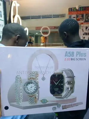 A58 Plus Smartwatch Gift Set na Mkufu & Vipuli