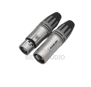 Kiunganishi cha XLR cha Pini 3 cha Kiume na Kike, Chenye Dhahabu