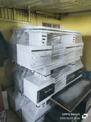 White TV Cabinet with Drawer