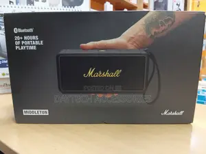 Marshall Middleton 60W Portable Bluetooth Speaker (Black & Brass)