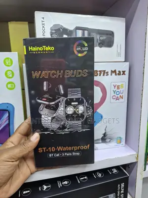 HainoTeko ST-10 Smartwatch na Earbuds za Bluetooth Zilizojengewa Ndani