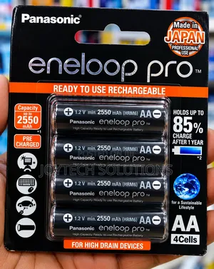 Heavy Duty Panasonic Eneloop Pro AA 2550mAh Rechargeable Batteries