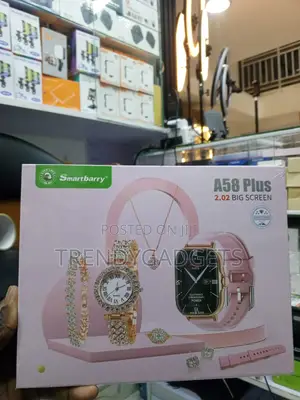 Smartbarry A58 Plus Smartwatch ya Fitness na Seti ya Vito