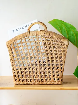 Large Eco-Friendly Handwoven Water Hyacinth Storage Basket