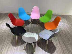 Viti vya Dining vya Plastiki vya Mtindo wa Eames - Rangi Nyingi