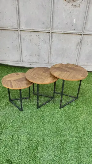 Meza za Kukunja za Mbao za Walnut za Kisasa za 3-in-1 Zenye Miguu Nyeusi