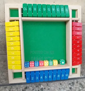 4 Player Shut the Box Dice Game - Family Board Game