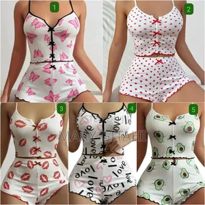 Bowtie Pajama Set ya Vipande 2